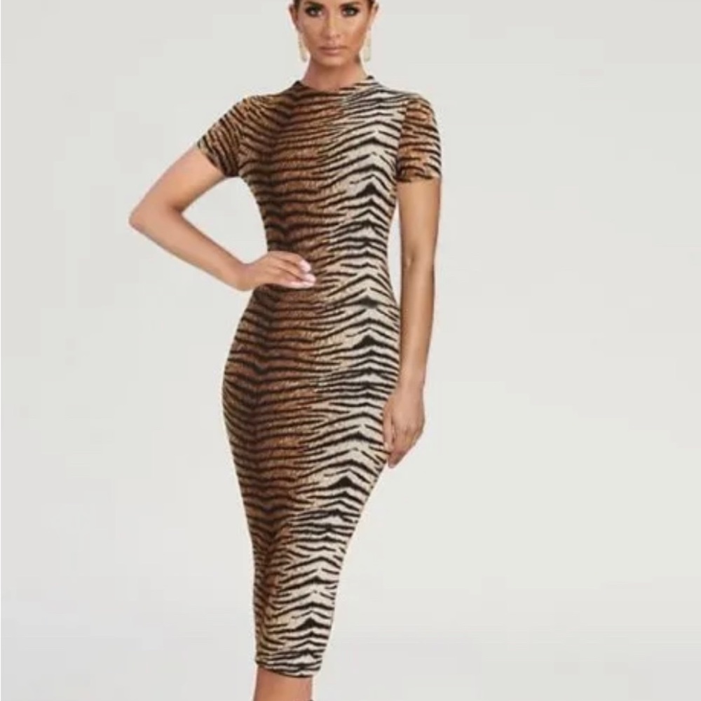 Cheetah Midi Dress (nwt)